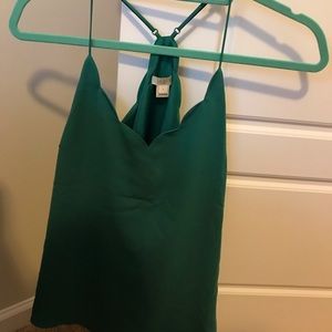 Green Scalloped tank